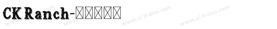 CK Ranch字体转换